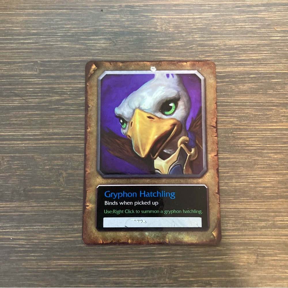 RARE UNUSED World of Warcraft Gryphon Hatchling Pet Code Card